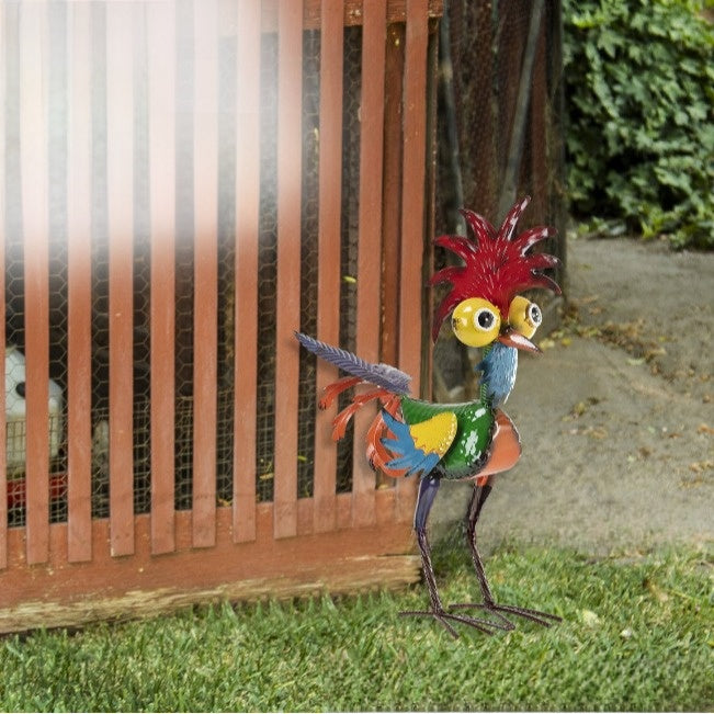 Metal Rooster Statue