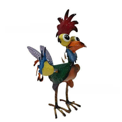 Metal Rooster Statue