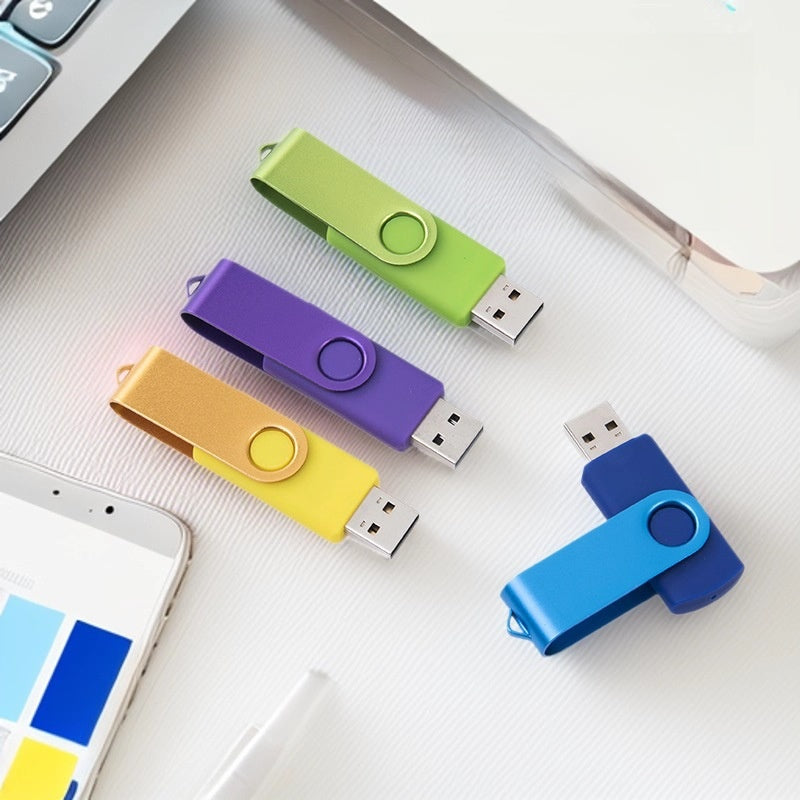 Metal rotating USB drive gift