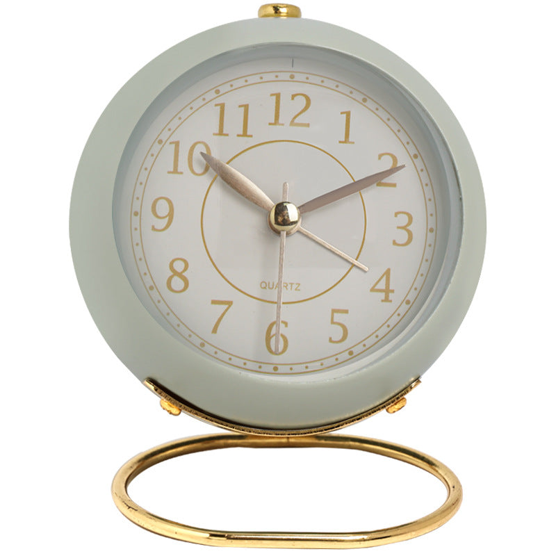 Metal Silent Quartz Alarm Clock