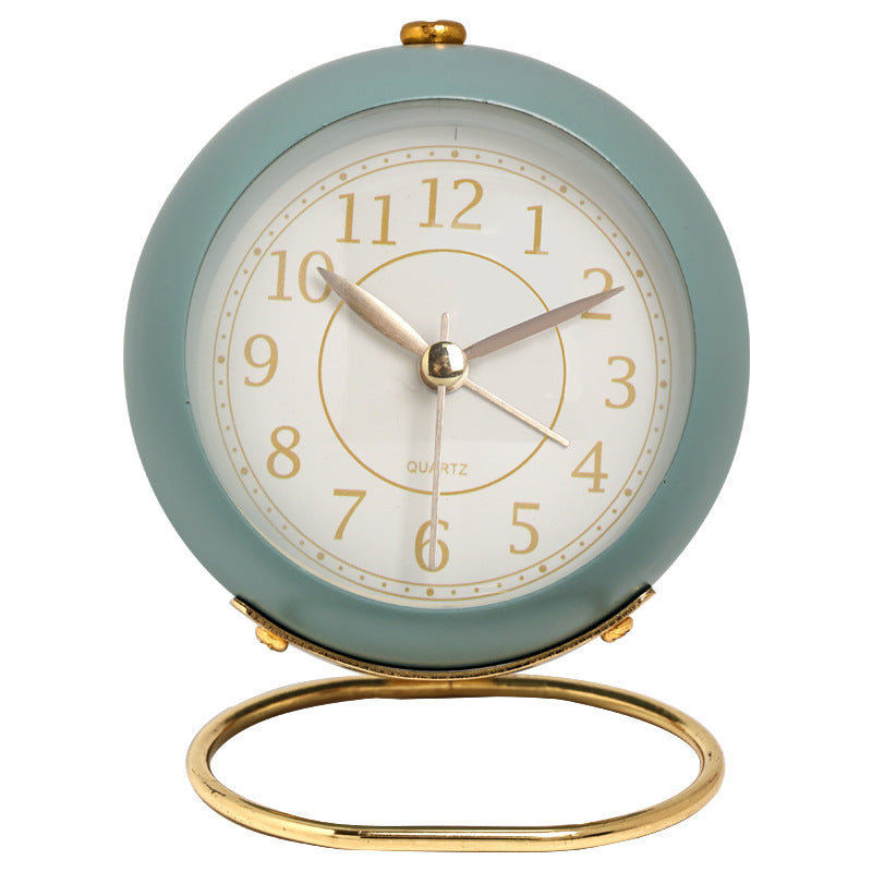 Metal Silent Quartz Alarm Clock