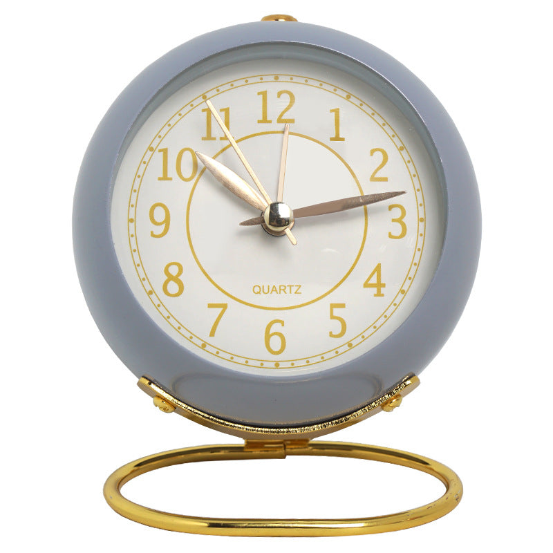 Metal Silent Quartz Alarm Clock