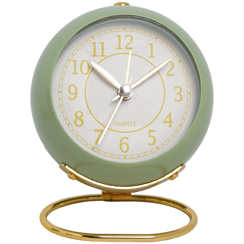 Metal Silent Quartz Alarm Clock