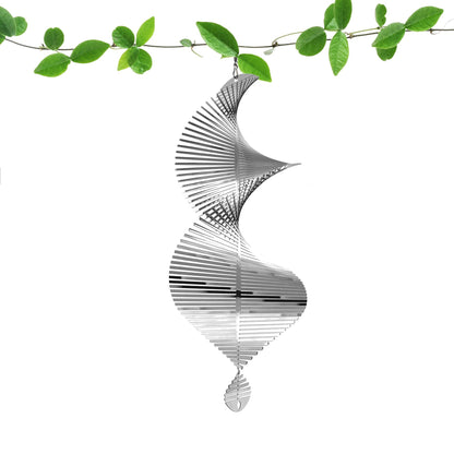 Metal Spiral Wind Spinner Garden Decor