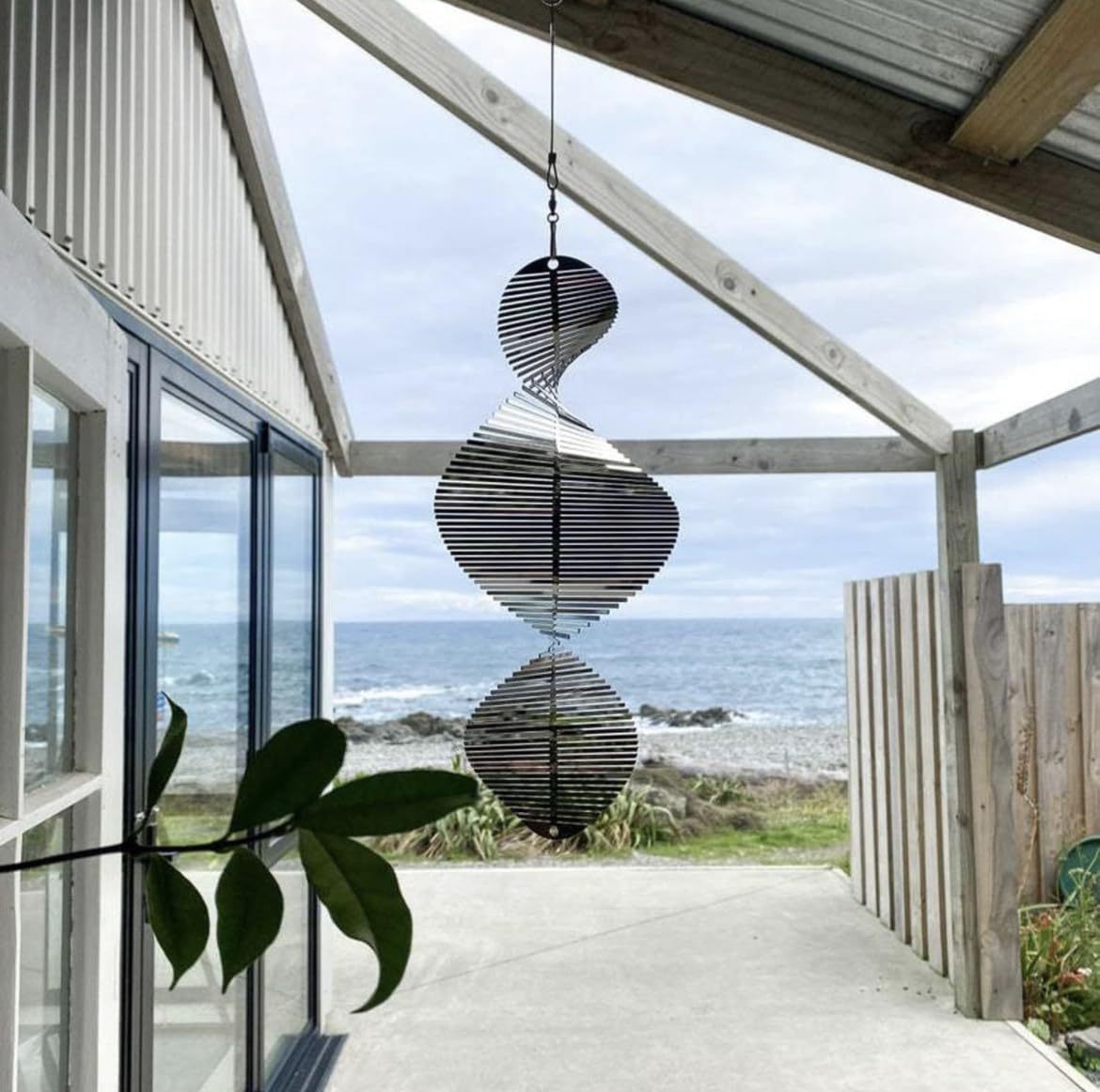Metal Spiral Wind Spinner Garden Decor