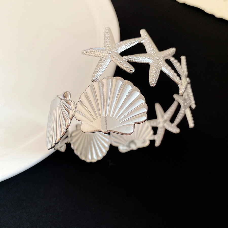 Metal Starfish Shell Bracelet Fashion Jewelry