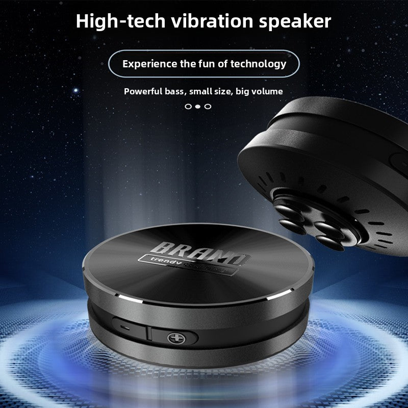 Metal vibrating sound device with suction cup