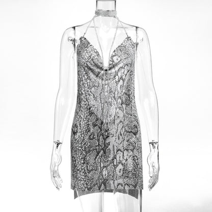 Metallic Sequin Rhinestone Dress
