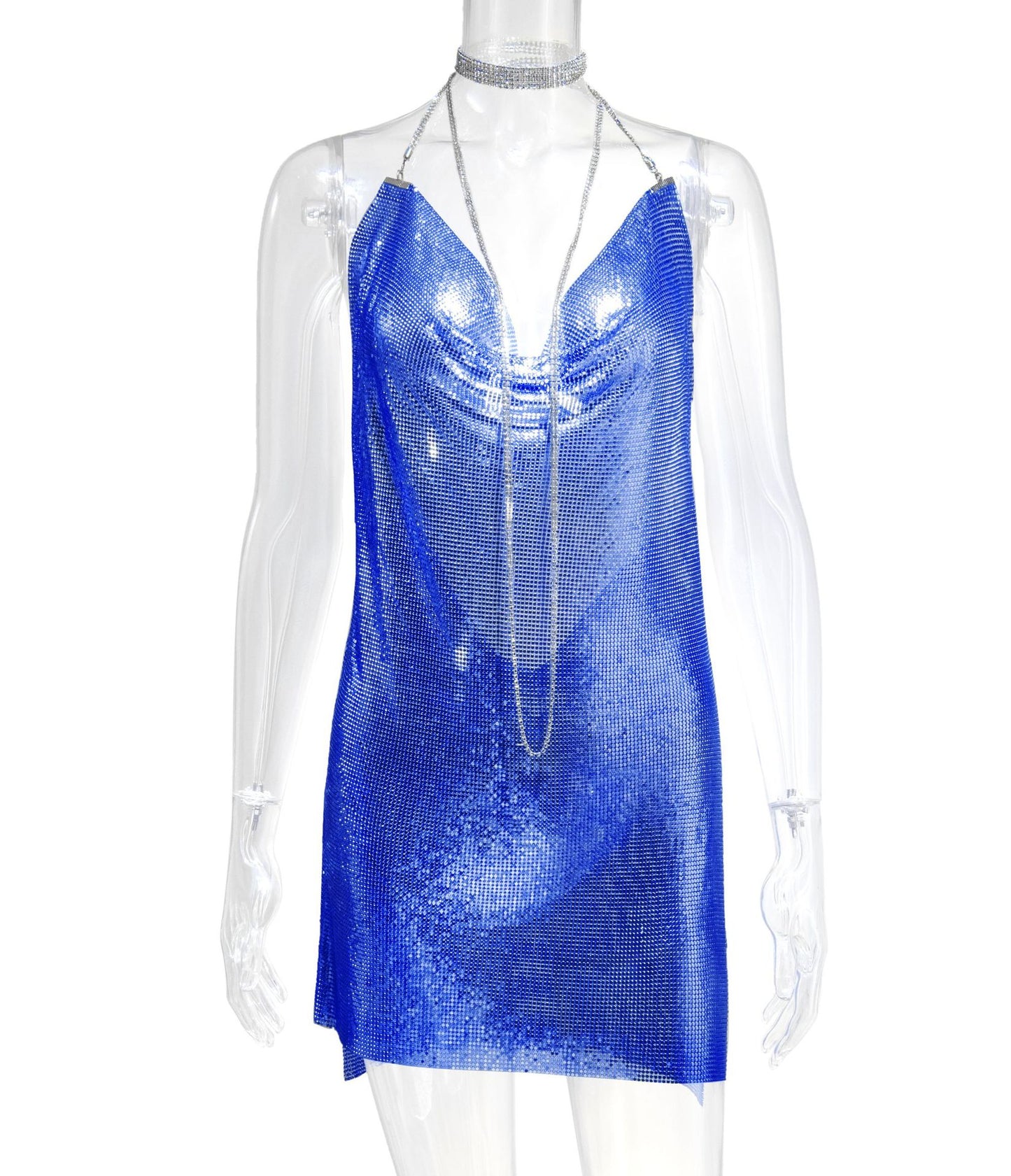 Metallic Sequin Rhinestone Dress