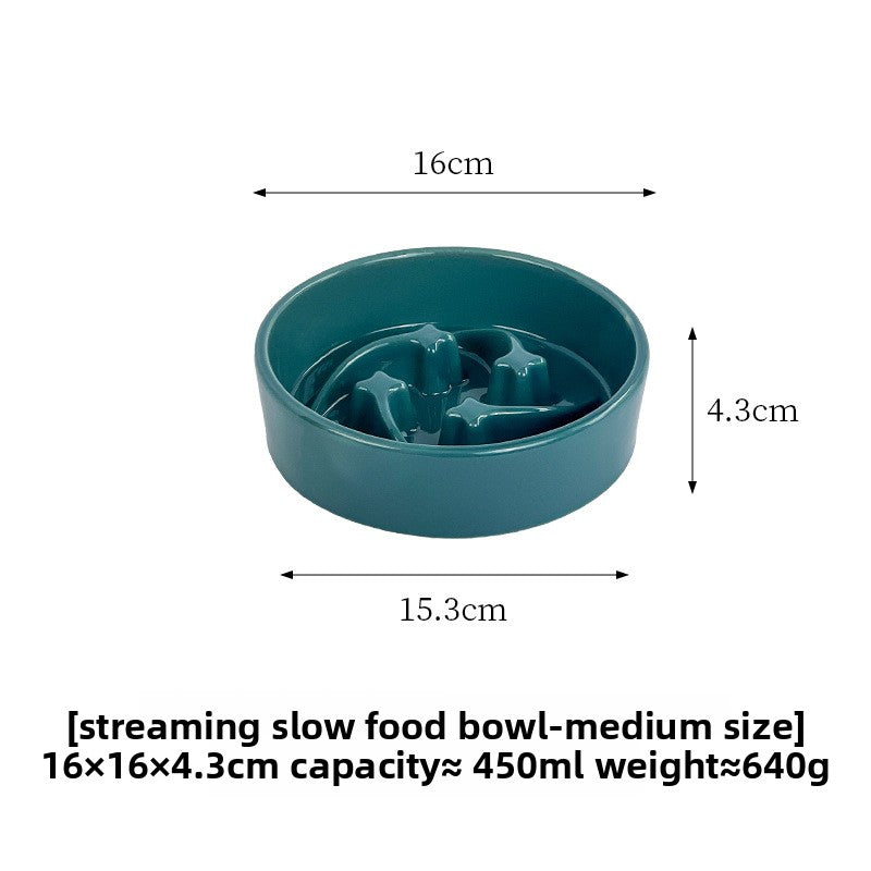 Meteor Slow-Eating Bowl Ceramic Pet Bowl