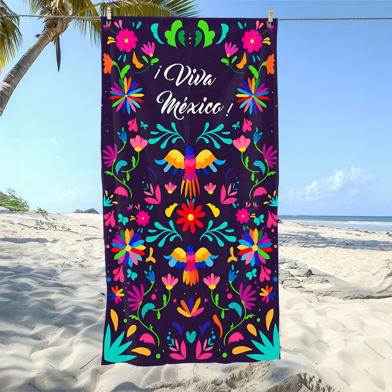 Mexican Day of the Dead Beach Towel