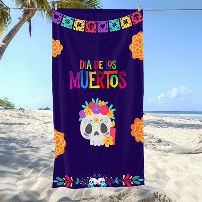 Mexican Day of the Dead Beach Towel