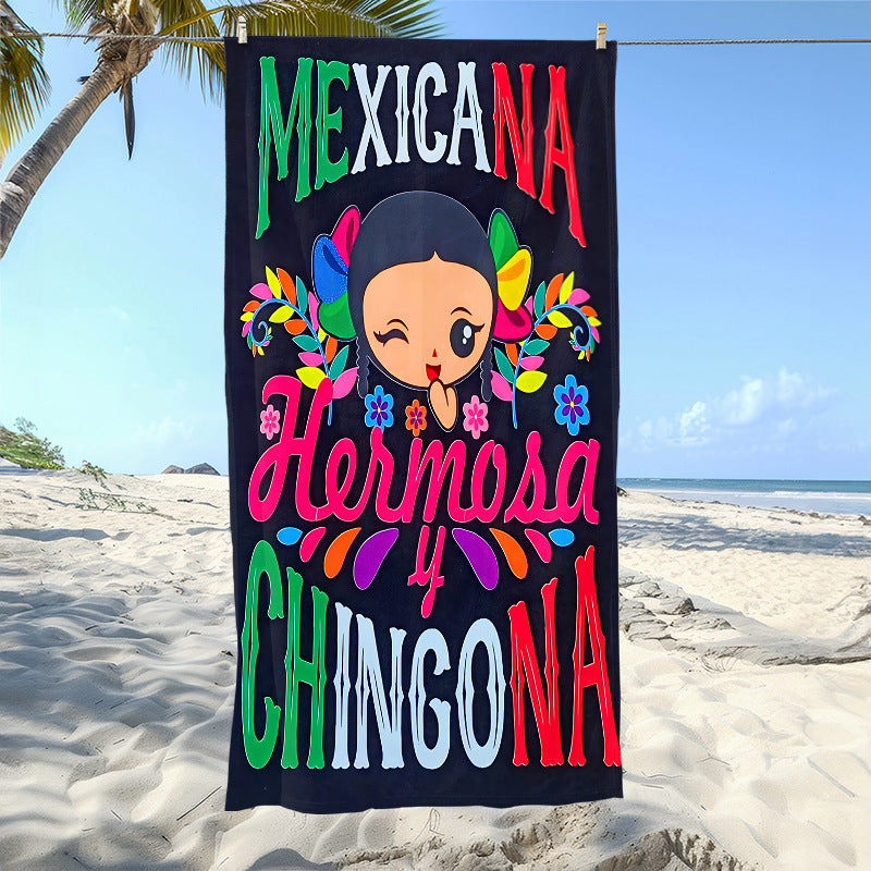 Mexican Day of the Dead Beach Towel