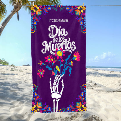 Mexican Day of the Dead Beach Towel