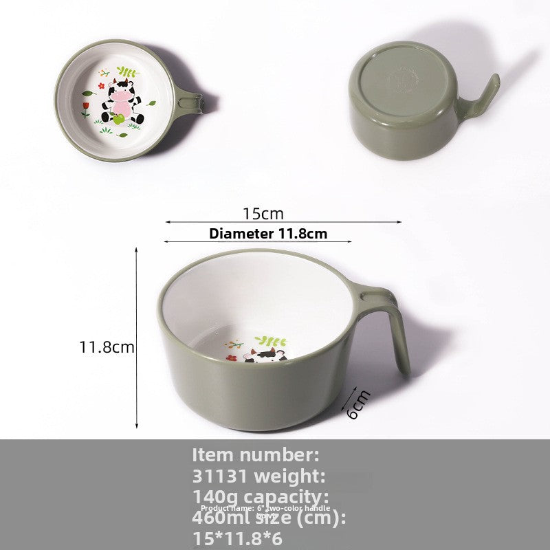 Mica bamboo fiber tableware set