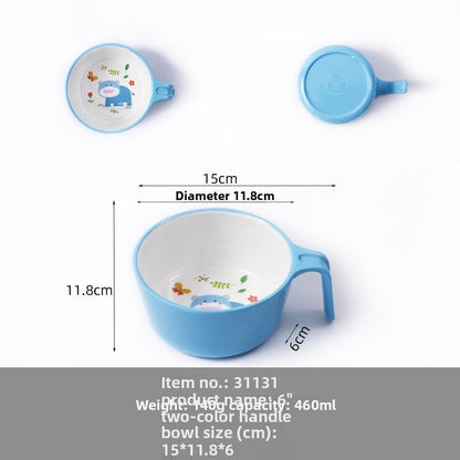 Mica bamboo fiber tableware set