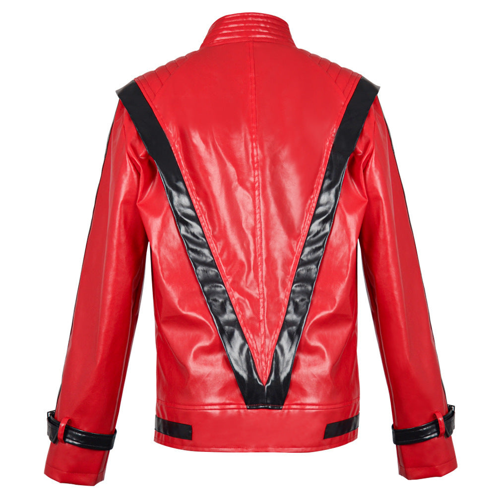 Michael Jackson Cosplay Red Leather Jacket