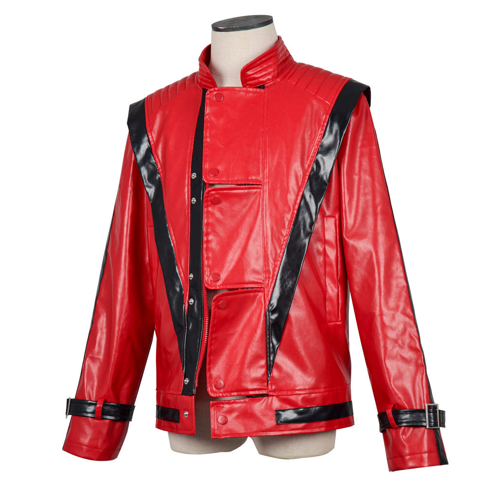Michael Jackson Cosplay Red Leather Jacket