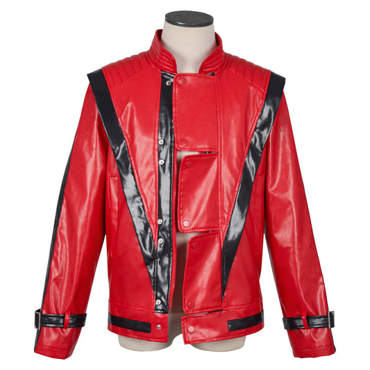 Michael Jackson Cosplay Red Leather Jacket