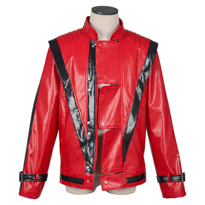 Michael Jackson Cosplay Red Leather Jacket