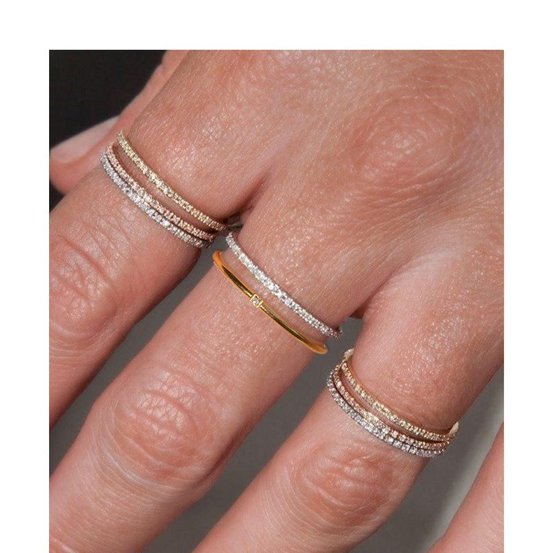 Micro Diamond Stackable Ring