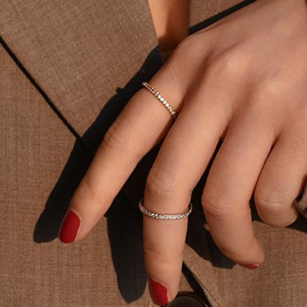 Micro Diamond Stackable Ring
