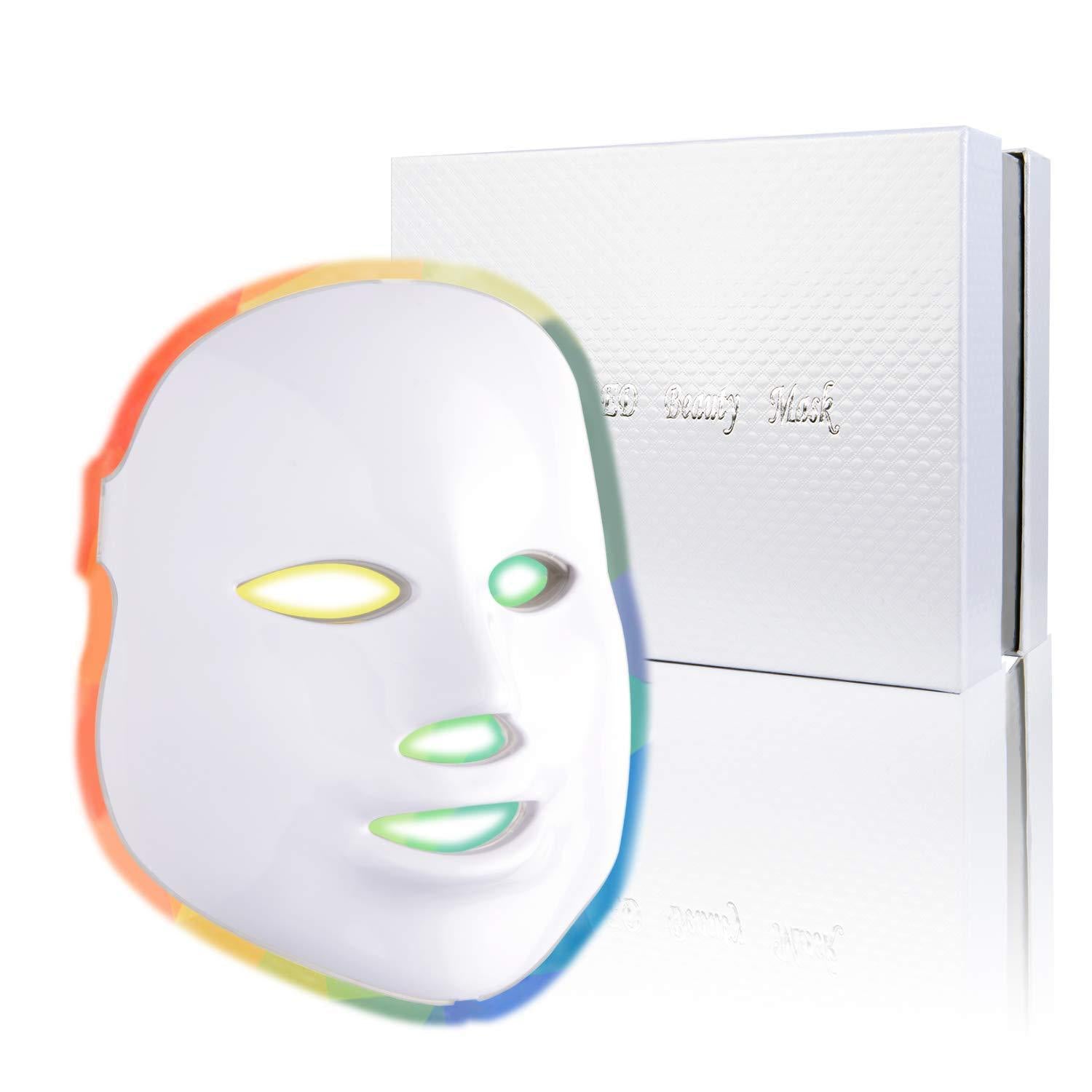 Micro-electrophoton skin rejuvenation mask