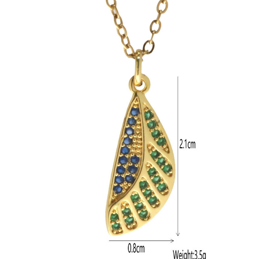 Micro-inlaid Zircon Geometric Pendant Necklace