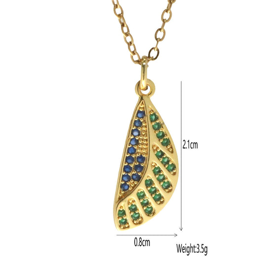 Micro-inlaid Zircon Geometric Pendant Necklace