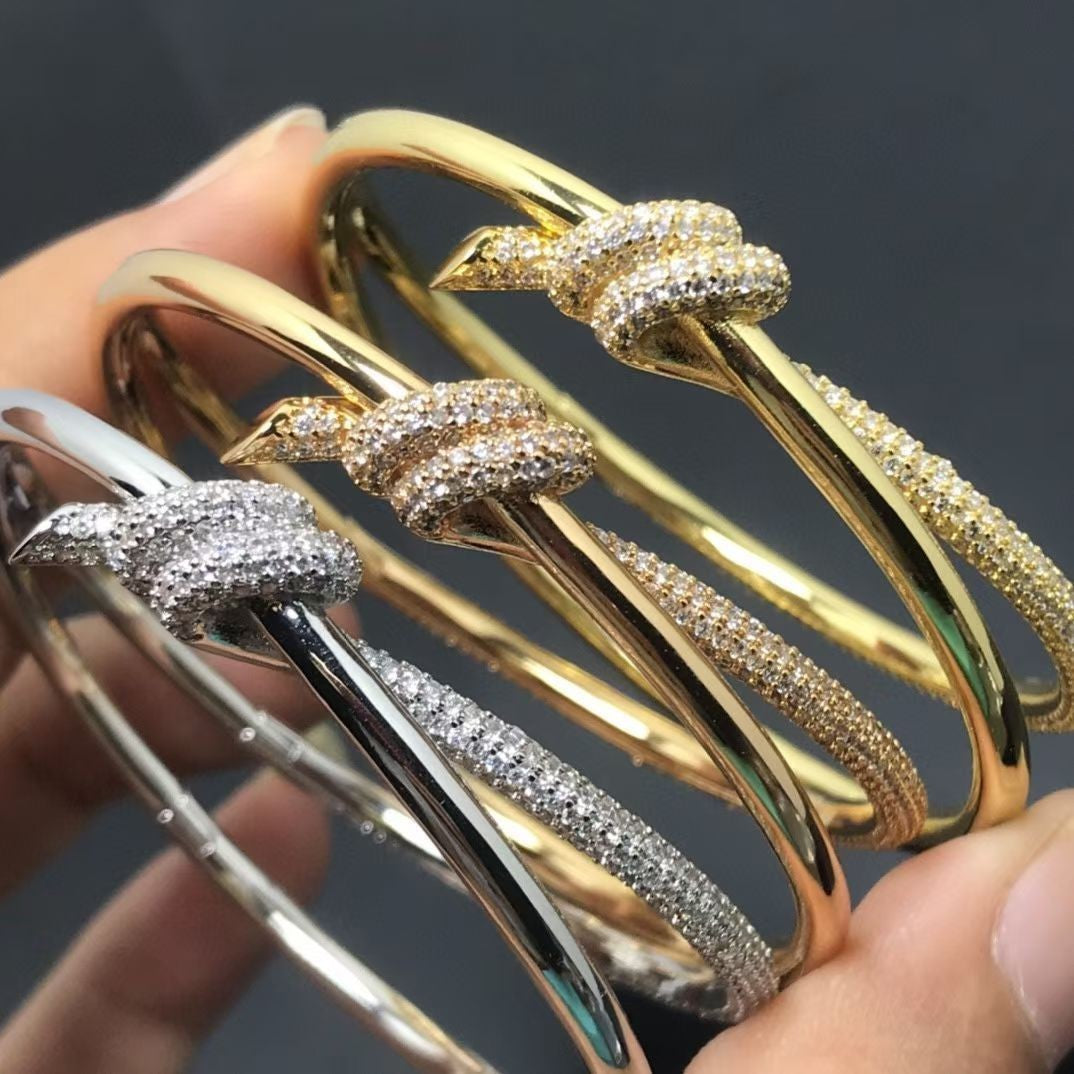 Micro-inlaid zircon open bracelet