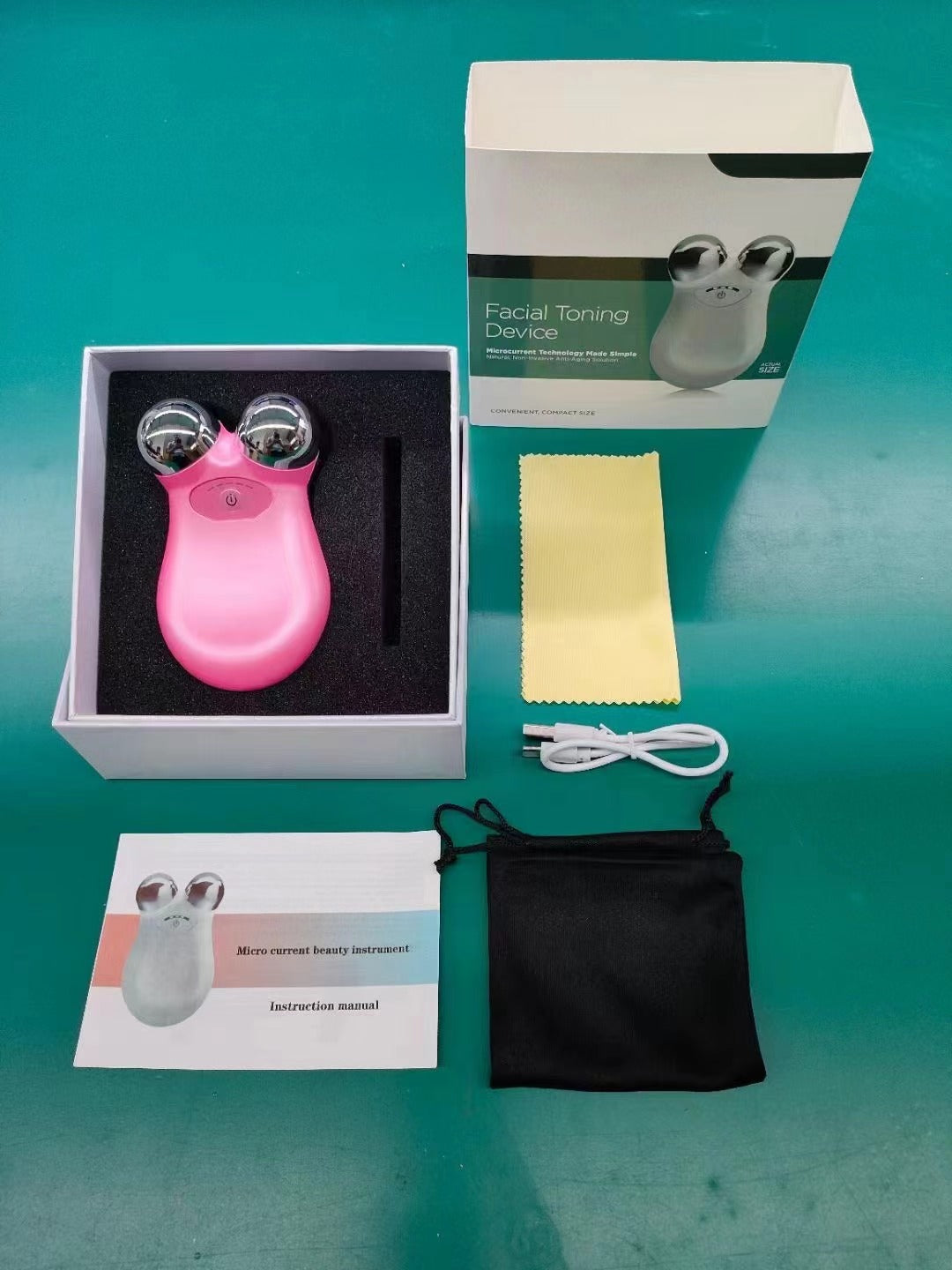 Microcurrent Facial Massager with Color Light