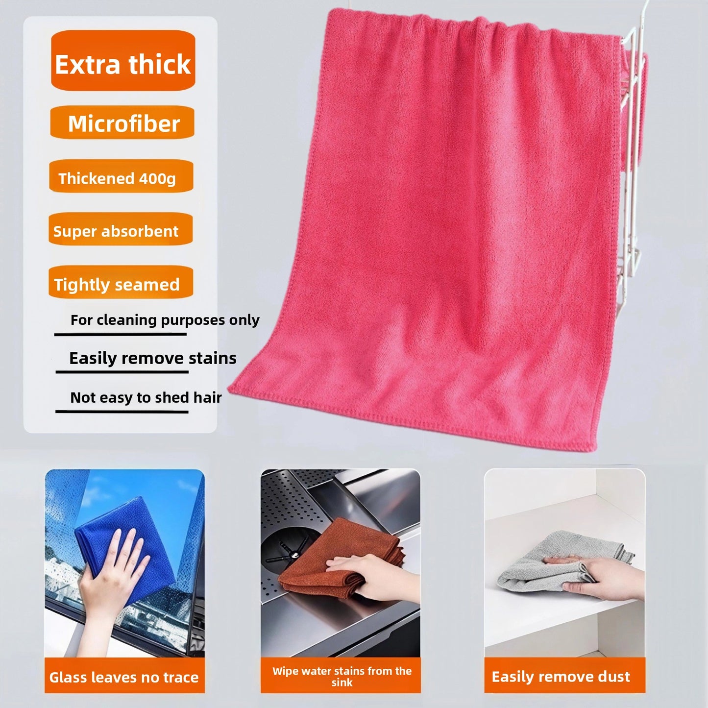 Microfiber Absorbent Cleaning Towel