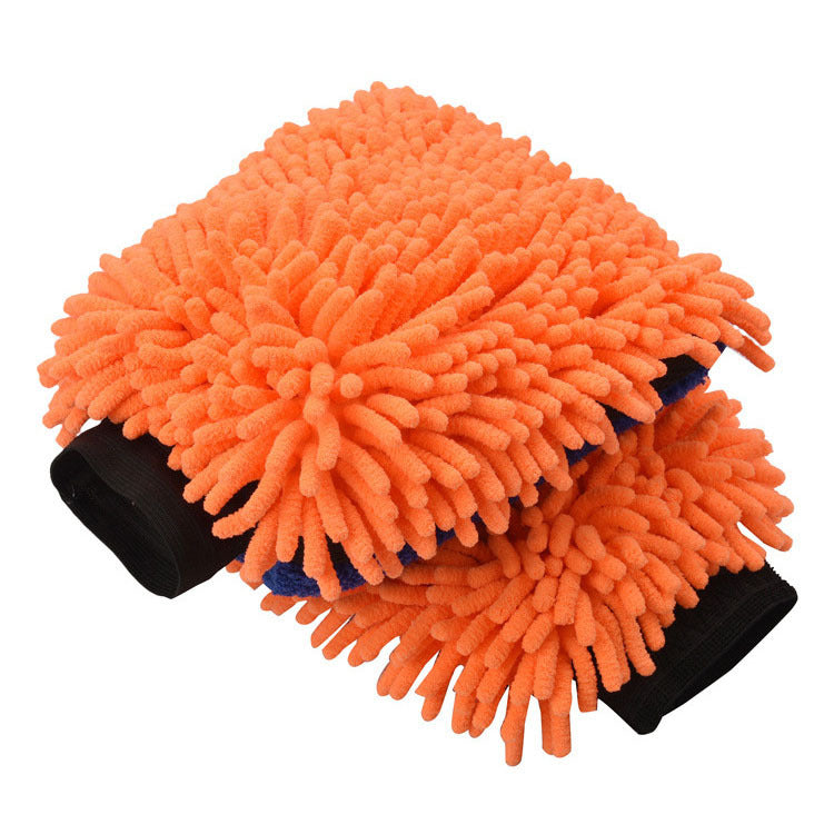 Microfiber Car Wash Gloves with Chenille Coral Texture