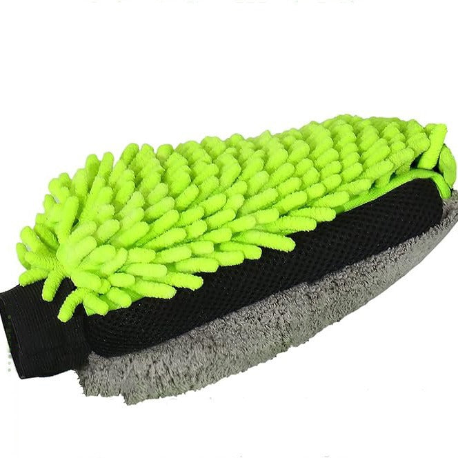 Microfiber Car Wash Gloves with Chenille Coral Texture