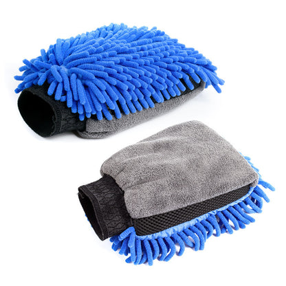 Microfiber Car Wash Gloves with Chenille Coral Texture