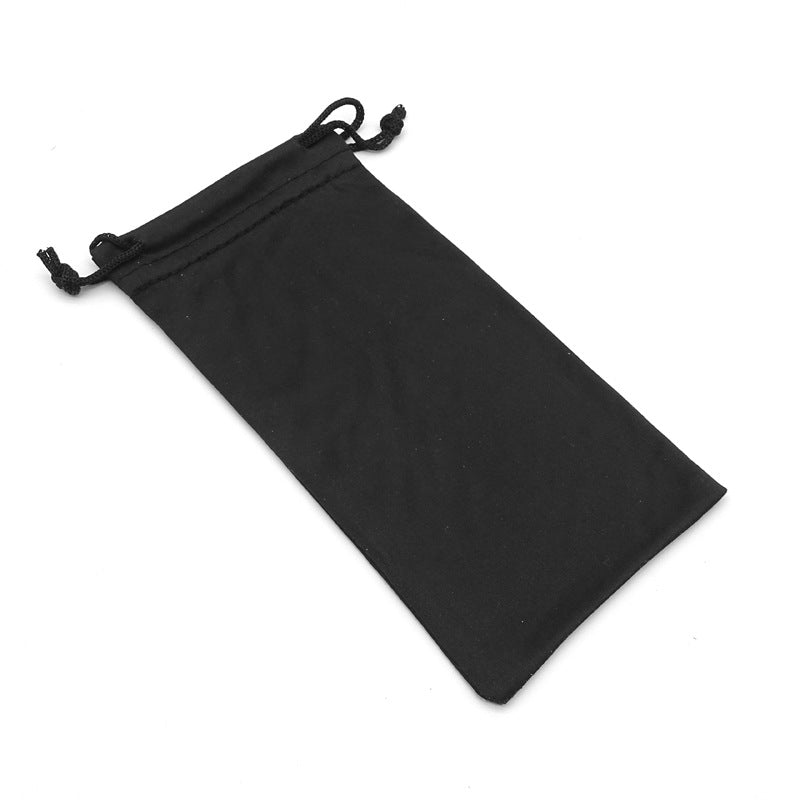 Microfiber Glasses Drawstring Bag with Cleaning Cloth