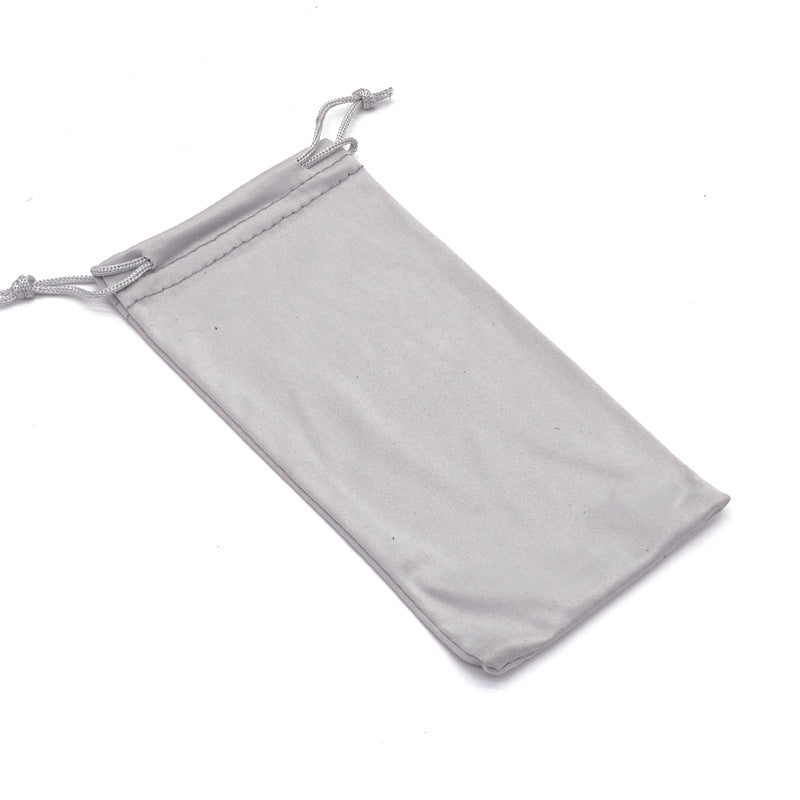 Microfiber Glasses Drawstring Bag with Cleaning Cloth
