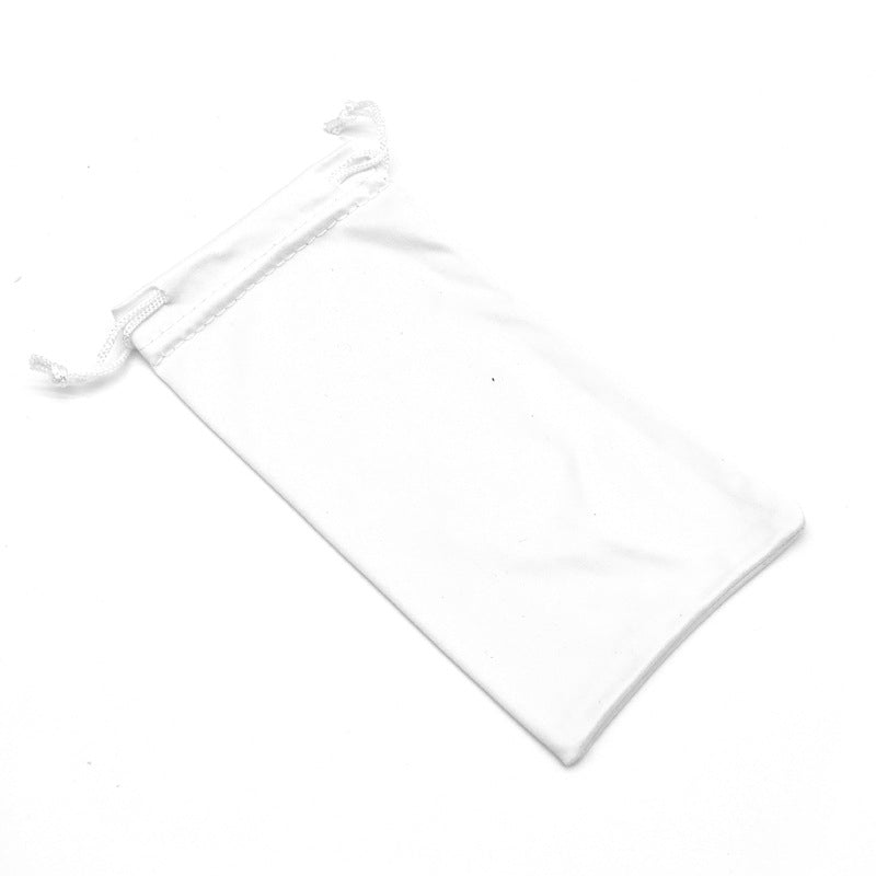 Microfiber Glasses Drawstring Bag with Cleaning Cloth