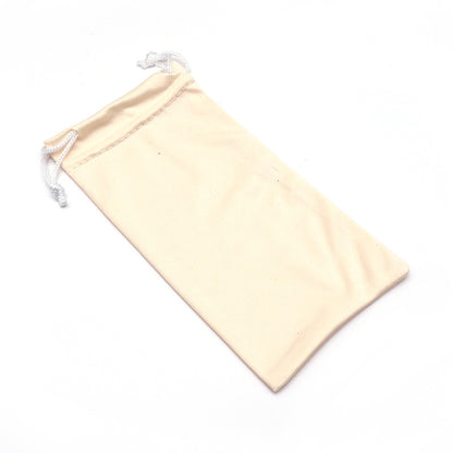 Microfiber Glasses Drawstring Bag with Cleaning Cloth