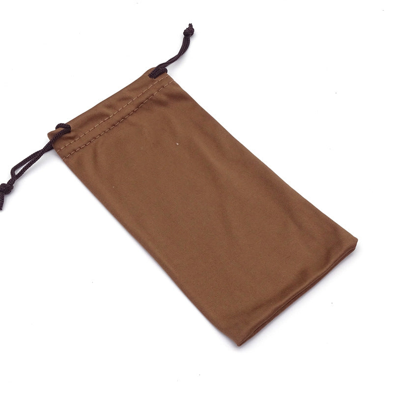 Microfiber Glasses Drawstring Bag with Cleaning Cloth