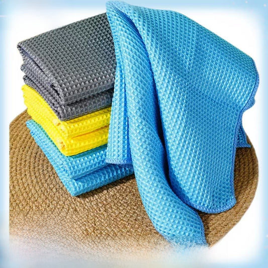 Microfiber Waffle Cleaning Towel for Car and Glass