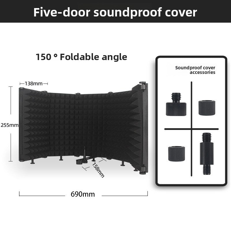Microphone sound insulation cover
