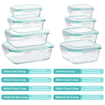 Microwave Safe Glass Lunch Box Set with Freshness Seal