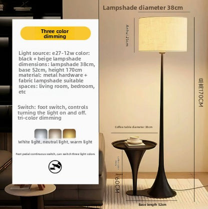 Mid-Century Modern Floor Lamp with Storage and Dimming