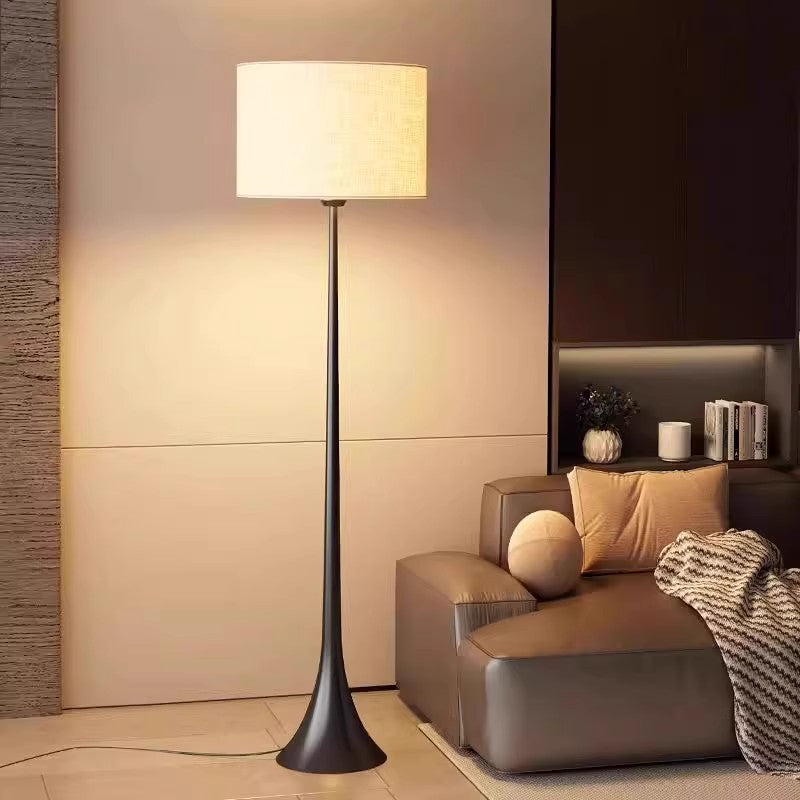 Mid-Century Modern Floor Lamp with Storage and Dimming