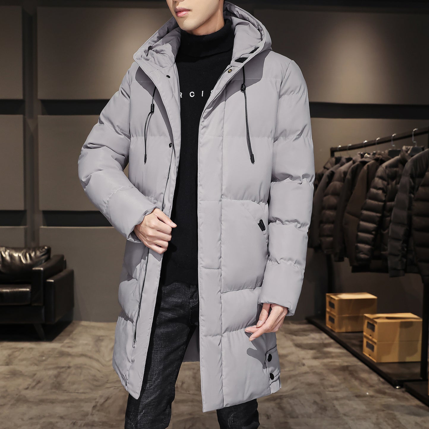 Mid-length military coat