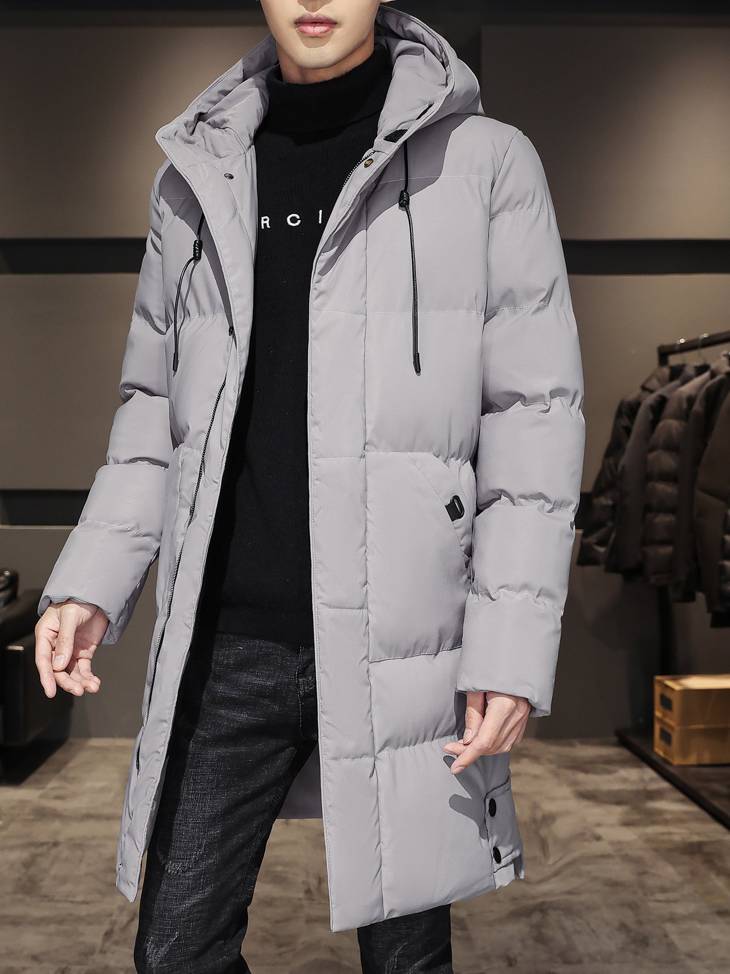 Mid-length military coat