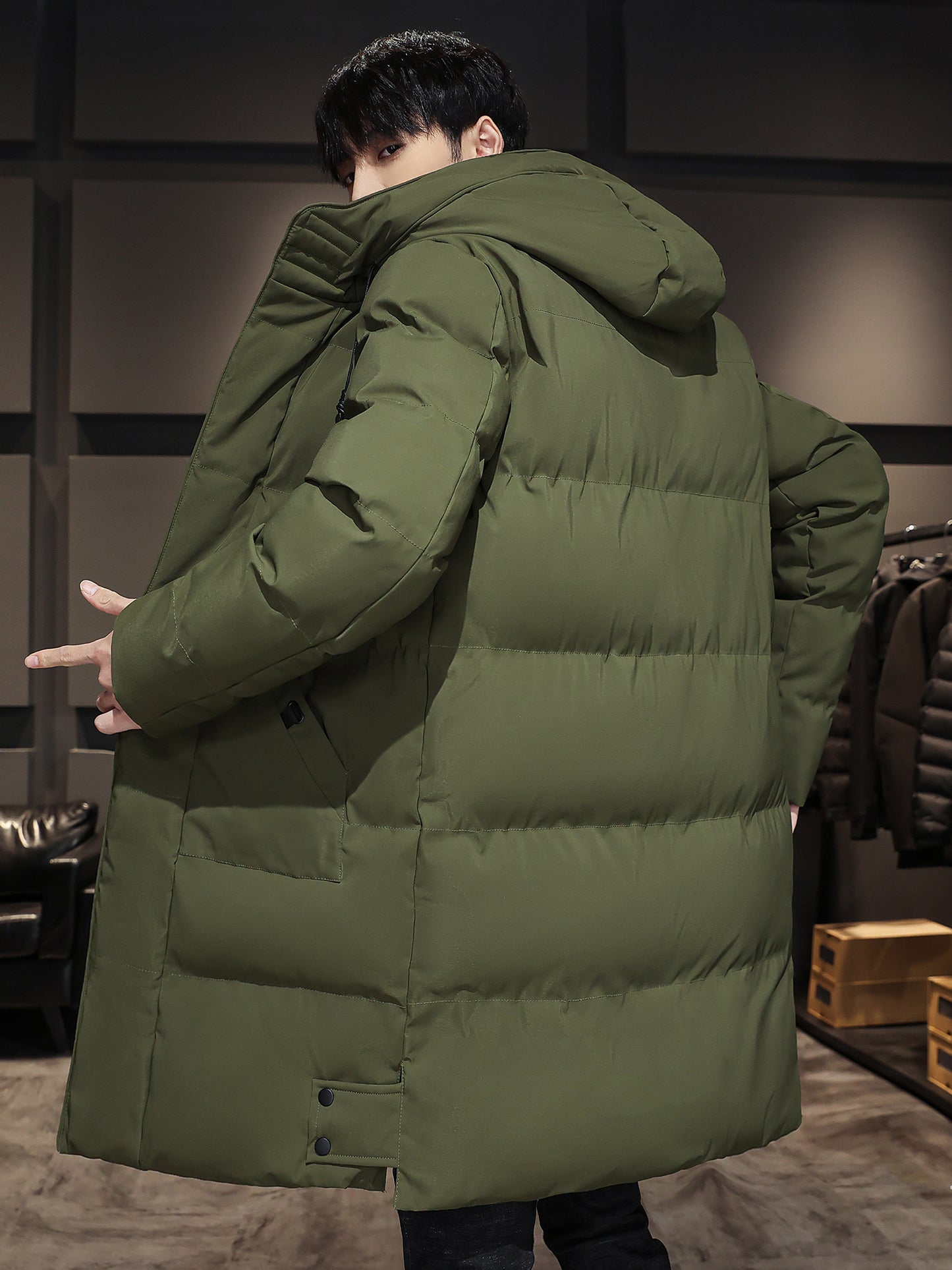 Mid-length military coat