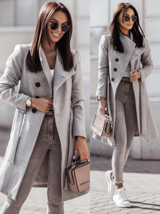 Mid-length wool coat