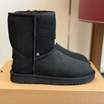 Mid-Top Winter Snow Boots with Wool Lining